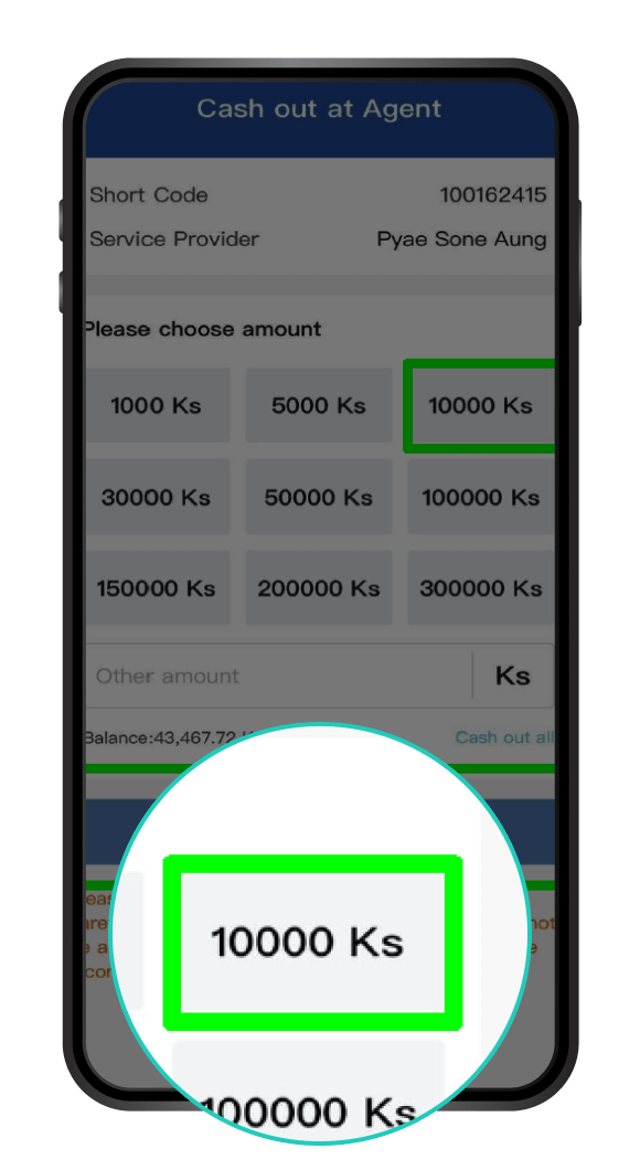 International Money Transfer to Myanmar Step 6/9
                                                            Choose Amount and Click “Submit”