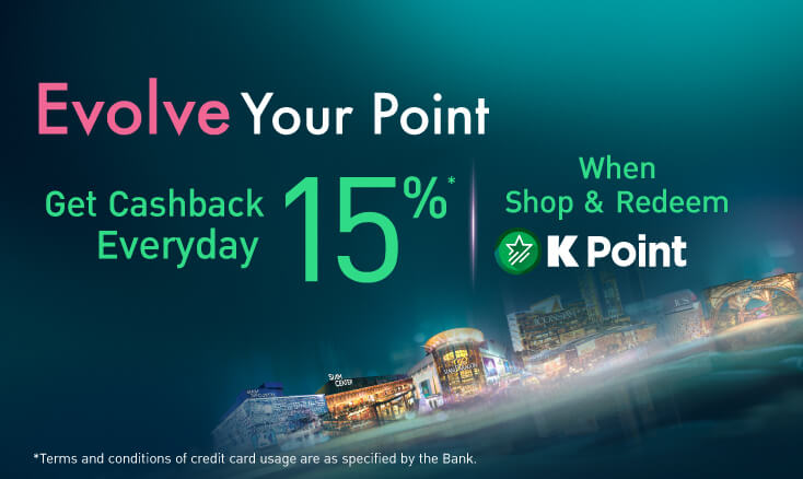 Redeem cash back up to 15%