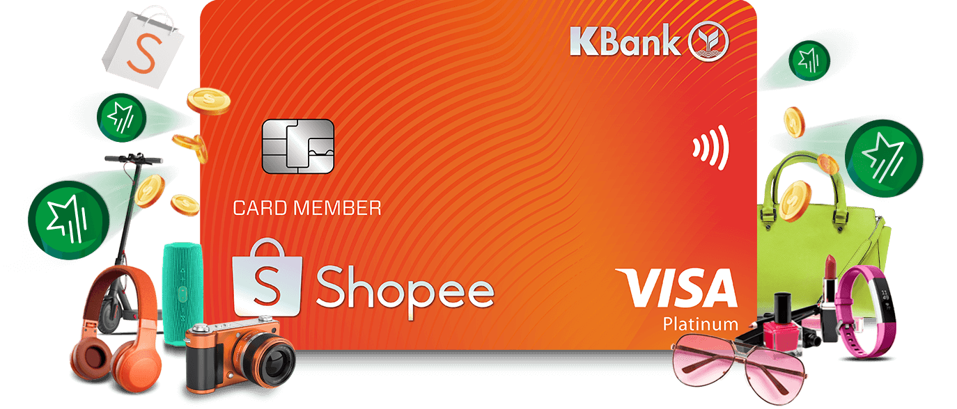 สมัครบัตรเครดิต KBank – Shopee Credit Card ได้ทั้ง Shopee Coins และ K Point บัตรเครดิตซื้อของออนไลน์ Shopping Online