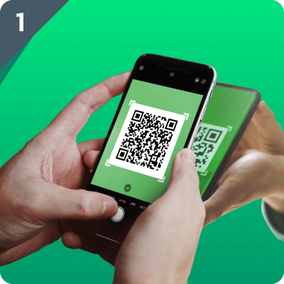 Scan QR Code to enter transferring point feature on K PLUS K PLUS 1