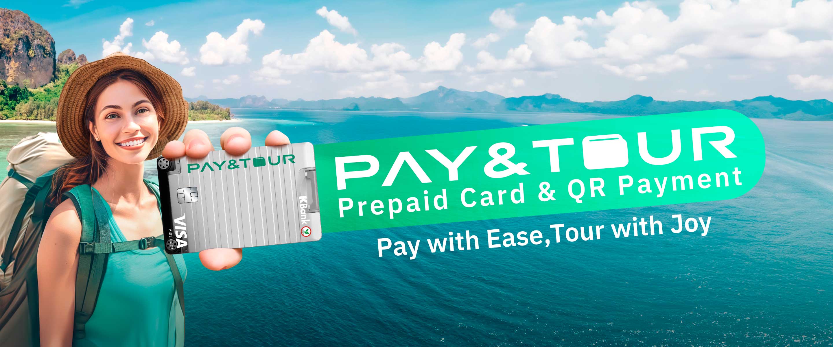 Get Started with PAY&TOUR. PAY WITH EASE, TOUR WITH JOY! PAY & TOUR is a prepaid card and e-Wallet for foreign tourists visitng Thailand.